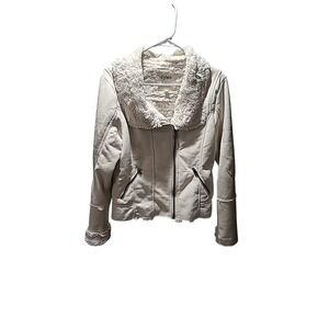 Dylan Faux Fur Full Zip Jacket Women's‎ S Ivory
